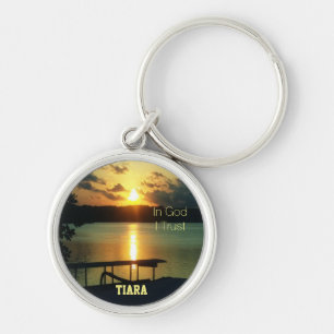 Custom Beautiful Sea Sunset Beach Bali Photo Key Ring
