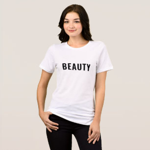 Custom BEAUTY Text Tee for Women Bella Canvas