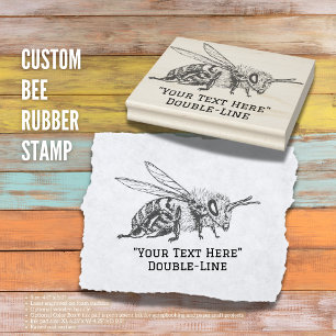 Custom Bee Rubber Stamp
