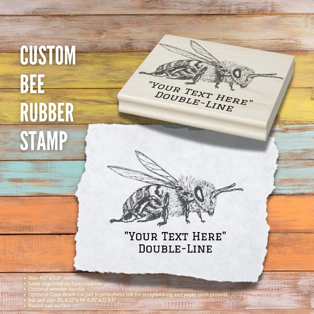 Custom Bee Rubber Stamp (The Butterfly Studio
Custom Bee Rubber Stamp)