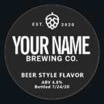 Custom Beer Canning Labels - Change words colours<br><div class="desc">Personalised Custom designed Beer and Canning Label stickers - Add your own words, change the colours, add a different logo and print away! Designed by Garagemonk.com where we sell waterproof labels, bottle caps and brewing aprons. HOW: Choose Edit, adjust the words and upload a PNG file of the logo you...</div>