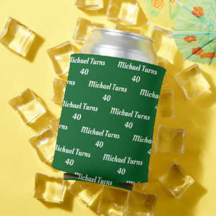 Custom Beer Koozie Personalised Name & Age