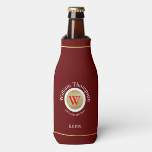 Custom Beer Logo (name & initials) Bottle Cooler