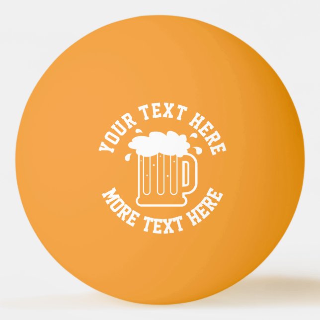 Custom beer pong table tennis ping pong ball (Front)