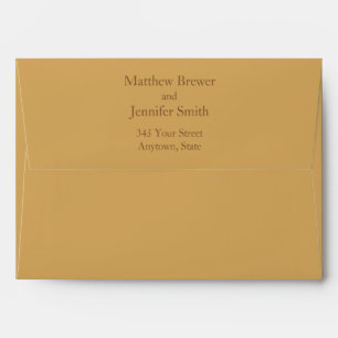 Custom Beige and Brown Envelope w/ Return Address