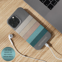 Custom Beige Grey Aqua Blue Teal Green Stripes