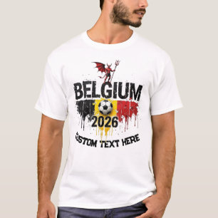 Custom Belgium National Soccer Football Team Fan T-Shirt