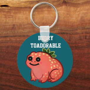 Custom Berry Toadorable Strawberry Frog  Key Ring