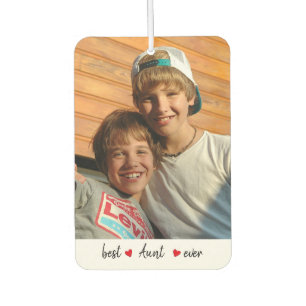 Custom Best Aunt Ever 2 Photo Car Air Freshener