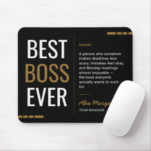 Custom Best Boss Ever Funny Manager Appreciation Mouse Pad
