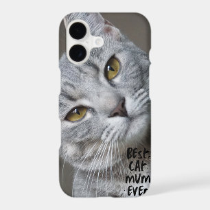 Custom Best cat Mom Ever Modern Trendy Cat Photo