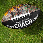 Custom BEST COACH EVER Modern Cool Thank You Photo Football<br><div class="desc">Perfect for the coolest coach: Amodern BEST COACH EVER customised football with your favourite photo of the season, his name, and a custom message from you or the team as well as the year. Great teacher appreciation gift, and very nice THANK YOU or an awesome surprise for his/her birthday, surely...</div>