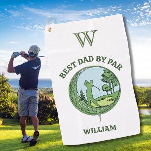 Custom Best Dad By Par Personalised Men's Golf Towel