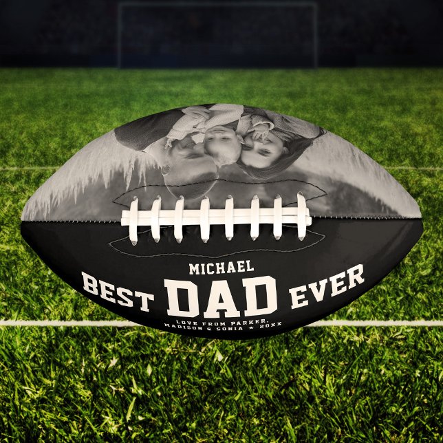 Custom BEST DAD EVER Cool Family Photo Sports Fan Football (Creator Uploaded)