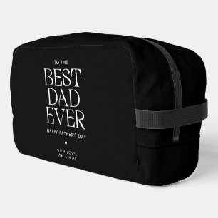 Custom Best Dad Ever Modern Father's Day Elegant Dopp Kit