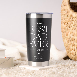 Custom Best Dad Ever Modern Father's Day Elegant Insulated Tumbler
