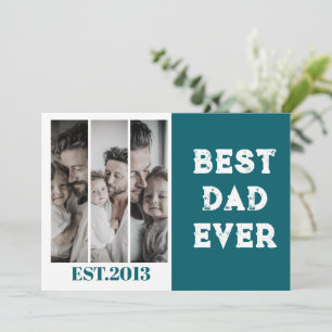 Custom Best Dad Ever Photo Collage EST Year Invitation
