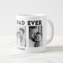 Custom Best Dad Ever Photo Collage EST Year
