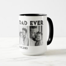 Custom Best Dad Ever Photo Collage EST Year