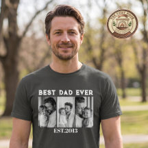 Custom Best Dad Ever Photo Collage EST Year