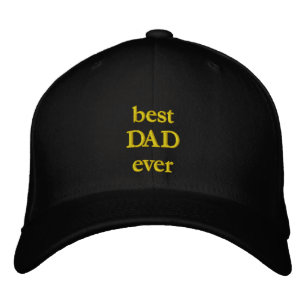 Custom Best DAD Ever Text Modern Embroidered Hat