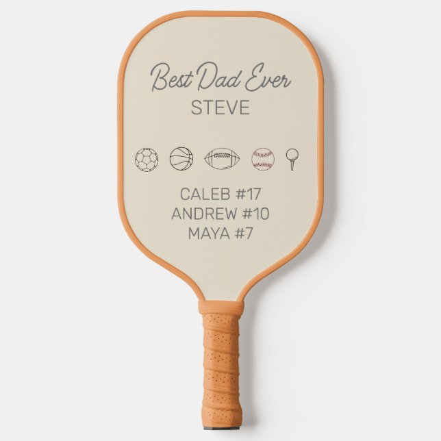 Custom Best Dad Every Sports  Pickleball Paddle (Front)
