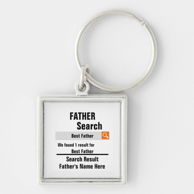 Custom Best Father search result funny fathers day Key Ring (Front)