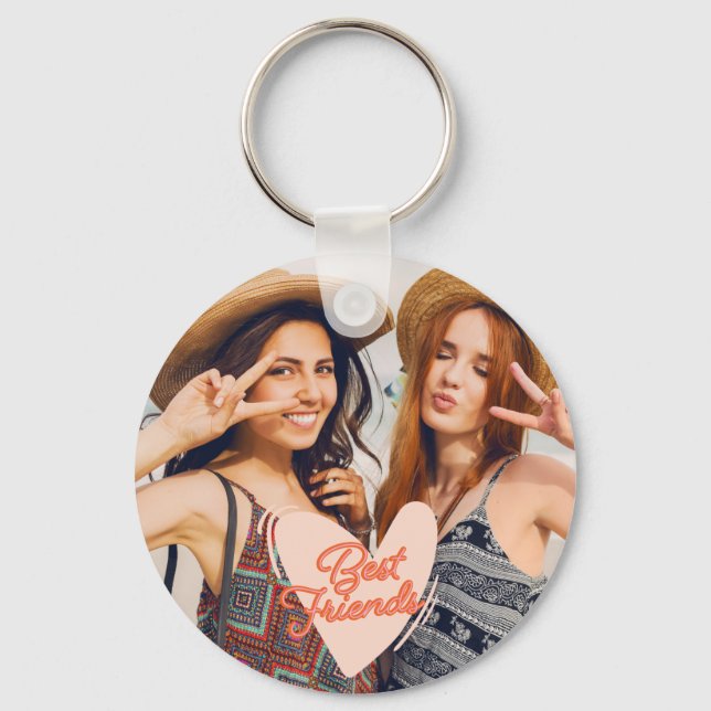 Custom Best Friend Photo Keychain (Front)