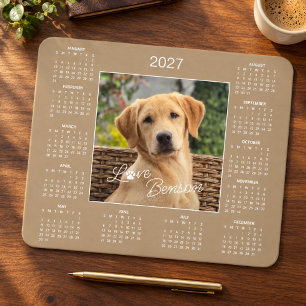 Custom Best Friend Photo Template 2027 Calendar Mouse Pad
