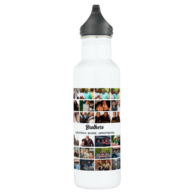 Custom Best Friends Forever Brothers Photo Collage 710 Ml Water Bottle (Right)