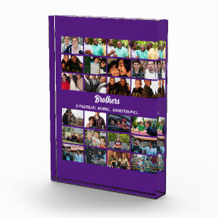 Custom Best Friends Forever Brothers Photo Collage Block