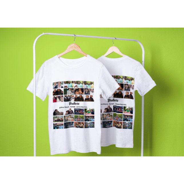 Custom Best Friends Forever Brothers Photo Collage T-Shirt (Creator Uploaded)