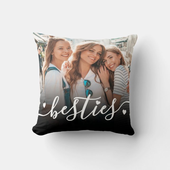 Custom Best Friends Photo Keepsake Cushion (Front)