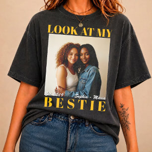 Custom Best Friends Photo Poster, Besties picture Tri-Blend Shirt
