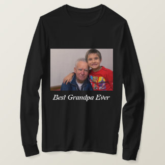 Custom Best Grandpa Ever Photo   T-Shirt