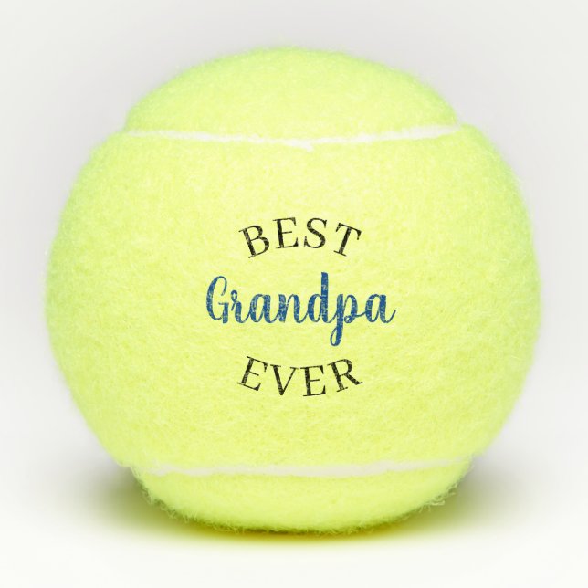 Custom Best Grandpa Papa Gramps Ever Tennis Balls (Front)