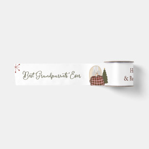 Custom Best Grandparents Christmas Satin Ribbon