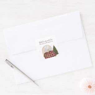Custom Best Grandparents Christmas Square Sticker