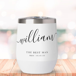 Custom Best Man Groomsman Groom Script Calligraphy