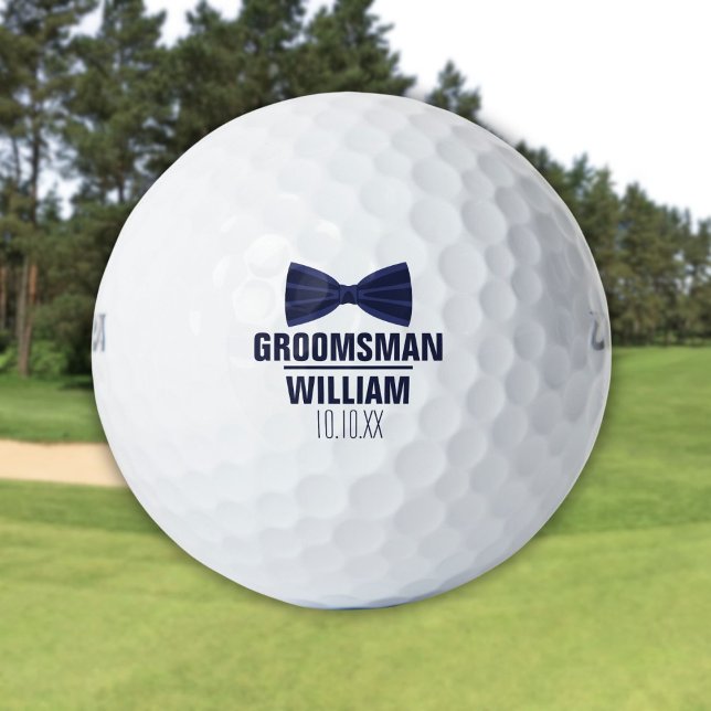 Custom Best Man Groomsman Navy Blue Wedding Golf Balls (Custom Best Man Groomsman Navy Blue Wedding Golf Balls)