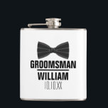 Custom Best Man Groomsman Wedding Hip Flask<br><div class="desc">Personalise the name for your best man,  groomsmen or any other wedding party guest. Designed by Thisisnotme©</div>