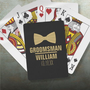 Custom Best Man Groomsman Wedding Playing Cards