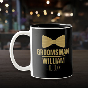 Custom Best Man Groomsman Wedding Two-Tone Coffee Mug