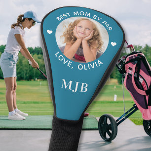 Custom Best MOM By Par Personalised Monogram Photo Golf Head Cover