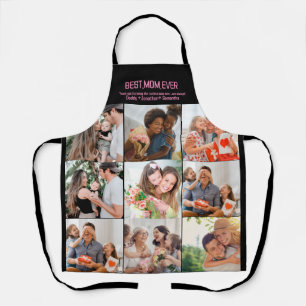 Custom Best Mom Ever Mothers Day 9 Photo Collage Apron