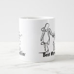 Custom Best Mom Ever Two-Tone Mug, 15 oz Large Coffee Mug<br><div class="desc">This sweet and sentimental design features a hand-drawn minimalist illustration of a mother and daughter sharing a quiet moment. Composed of modern clean lines and a trendy, playful aesthetic, it’s the perfect tribute to the bond you share. Mother’s Day, birthdays, new mom celebrations, or a "thinking of you" gift for...</div>