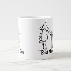 Custom Best Mom Ever Two-Tone Mug, 15 oz Large Coffee Mug