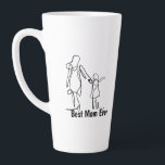 Custom Best Mom Ever Two-Tone Mug, 15 oz Latte Mug<br><div class="desc">This sweet and sentimental design features a hand-drawn minimalist illustration of a mother and daughter sharing a quiet moment. Composed of modern clean lines and a trendy, playful aesthetic, it’s the perfect tribute to the bond you share. Mother’s Day, birthdays, new mom celebrations, or a "thinking of you" gift for...</div>