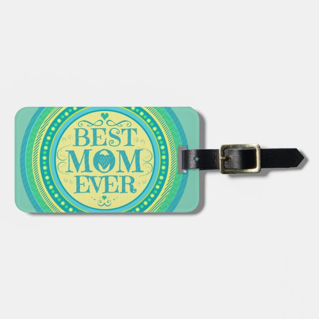 Custom Best Mum Mother's Day Luggage Tag (Front Horizontal)