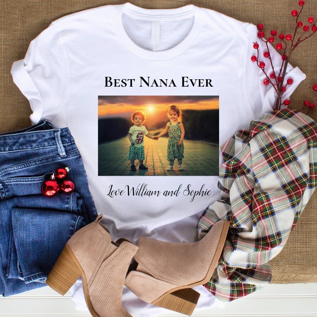 Custom Best Nana Ever Photo  T-Shirt (Creator Uploaded)